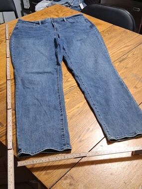 NYDJ Jeans Womens 14T TALL BLUE Denim Used Preowned Pants MARGOT GIRLFRIEND